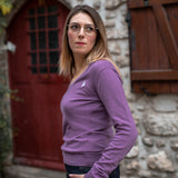 Pull col V N° 847 - violet - Us polo