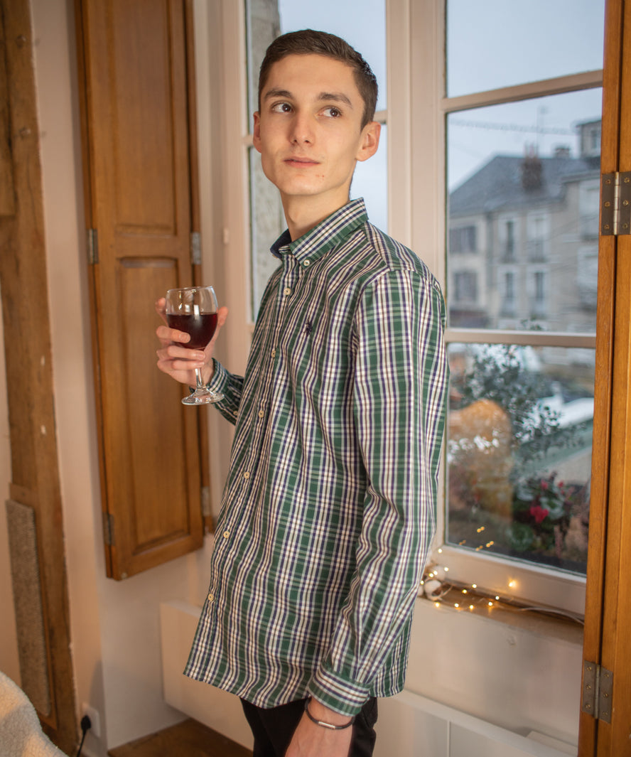Chemise à carreaux n°128 - olive - US POLO