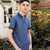 Polo imprimé jacquard à manches courtes - Petrol Blue - Petrol Industries