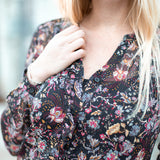 Blouse en voile - noire - IKKS
