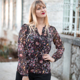 Blouse en voile - noire - IKKS