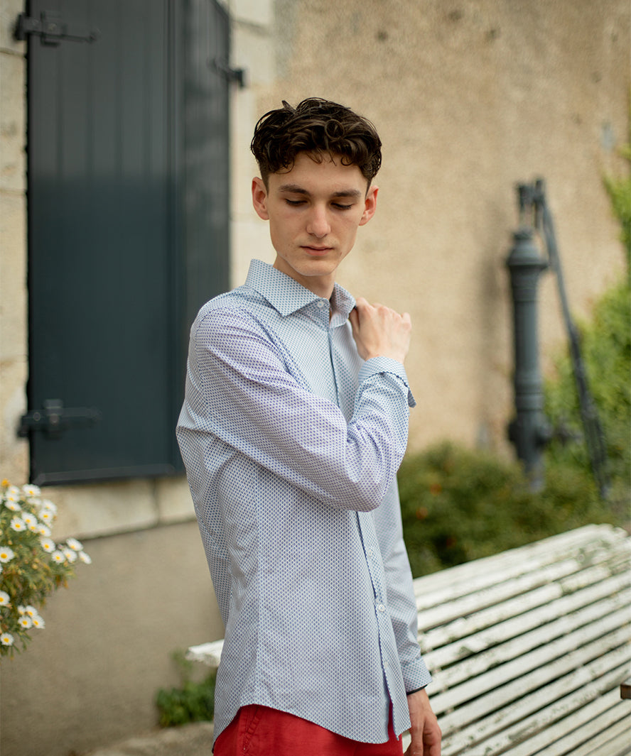 Chemise - Hellblau - Seidenstickers