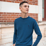 Pull col rond N°847 - bleu cobalt - Us polo