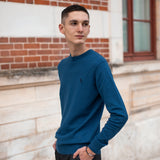 Pull col rond N°847 - bleu cobalt - Us polo