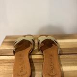 H-flat leather mules 3053 - Gold - EVA FRUTOS