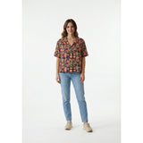 Chemise fluide imprimé bohème Abysse – Marine – Lola Espeleta