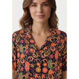 Chemise fluide imprimé bohème Abysse – Marine – Lola Espeleta