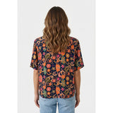 Chemise fluide imprimé bohème Abysse – Marine – Lola Espeleta