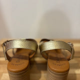 Talon carré en cuir 3436 - Doré - EVA FRUTOS