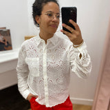 Chemise en broderie anglaise Seraphine - Ecru - C'EST BEAU LA VIE !