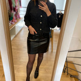 Jupe courte en vynile Frankie - Noir - SUNCOO
