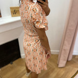 Robe fluide à manches courtes Caroline - Ecru - C'EST BEAU LA VIE !