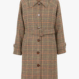 Manteau long à carreaux Evan - Taupe - SUNCOO