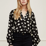 Blouse imprimé coeurs Cliff - Higher Love - FABIENNE CHAPOT