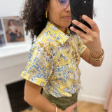 Chemise à manches courtes imprimé cachemire Belinda - Blond - C'EST BEAU LA VIE !