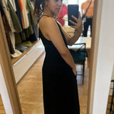 Robe loose à bretelles en jersey - Noire - MARC'O POLO FEMME