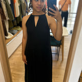 Robe loose à bretelles en jersey - Noire - MARC'O POLO FEMME