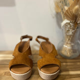 Sandales slingback compensées 5528 - Camel - EVA FRUTOS