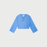 Top fluide en lin Nana - Bleu cobalt - FABIENNE CHAPOT