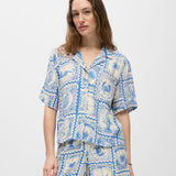 Chemise à manches courtes imprimée resort Objvima - Bleu ciel - OBJECT
