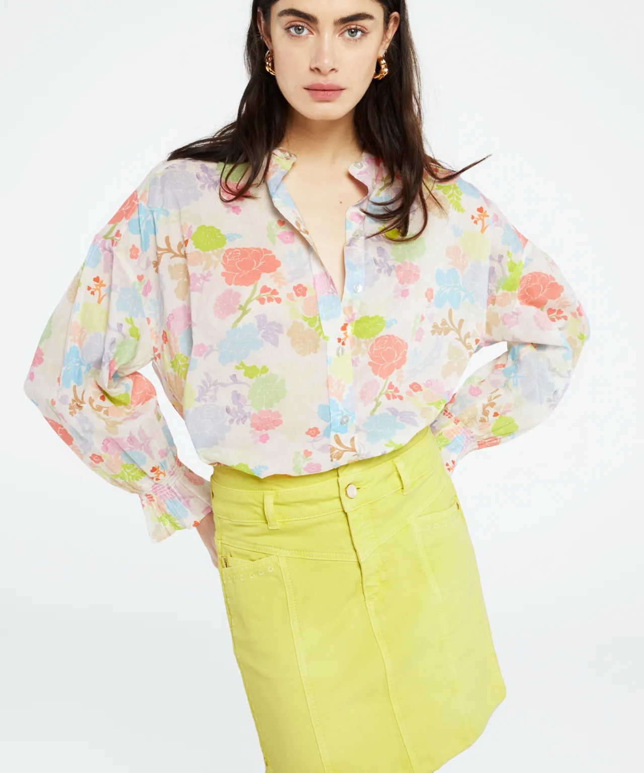 Blouse manches longues fleurie Lexi - Multicolore - FABIENNE CHAPOT