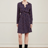 Robe chemise imprimé coeur Hayley Jane - Vainly Navy Antique - FABIENNE CHAPOT