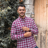 Chemise à carreaux N°61297 - rouge - US POLO