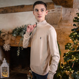 Pull zippé n°643 - beige - US POLO