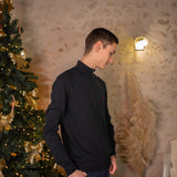 Pull zippé n°643 - noir - US POLO
