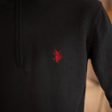 Pull zippé n°643 - noir - US POLO