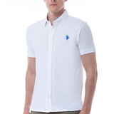 Chemisette maille piquée polo - Blanc - US POLO