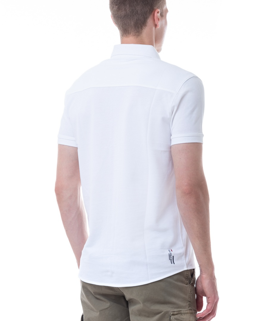 Chemisette maille piquée polo - Blanc - US POLO