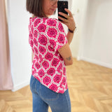 Chemise fluide imprimée Bloum - Framboise - C'EST BEAU LA VIE