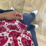 Chemise fluide imprimée Bloum - Framboise - C'EST BEAU LA VIE