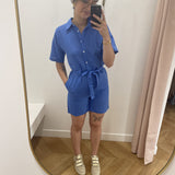 Combishort ceinturée Piam - Bleu ardoise - C'EST BEAU LA VIE