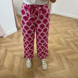 Pantalon fluide imprimé Bloom - Framboise - C'EST BEAU LA VIE