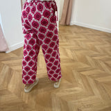Pantalon fluide imprimé Bloom - Framboise - C'EST BEAU LA VIE