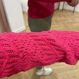 Pull ajouré Bonbon - Rouge - C'EST BEAU LA VIE