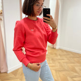 Sweat uni Fiona - Rouge - C'EST BEAU LA VIE