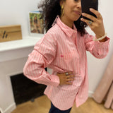 Chemise ample à manches longues Fiji - Rose clair - C'EST BEAU LA VIE !