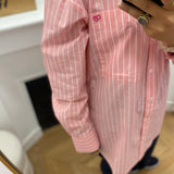 Chemise ample à manches longues Fiji - Rose clair - C'EST BEAU LA VIE !