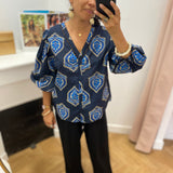 Blouse Serena - Bleu indigo - C'EST BEAU LA VIE !