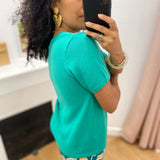 Gilet en maille fantaisie Iseult - Menthe - C'EST BEAU LA VIE !