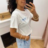 T-shirt print Salomé - Ecru - C'EST BEAU LA VIE !