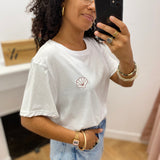 T-shirt à manches courtes print Cannelle - Blanc - C'EST BEAU LA VIE !