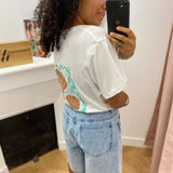 T-shirt à manches courtes print Cannelle - Blanc - C'EST BEAU LA VIE !
