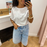T-shirt à manches courtes print Cannelle - Blanc - C'EST BEAU LA VIE !