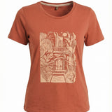 T-shirt imprimé en pur coton Plop - Argile rouge - SUN VALLEY FEMME