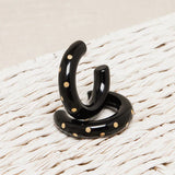 Marcelina Hoop Earrings - Black - FEEKA