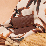 Porte carte Zilda - Lezard cognac - Feeka